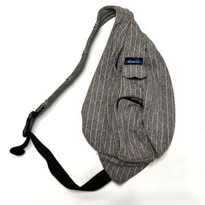 Kavu String Rope Sling Backpack Chevron Black White Hiking Outdoor Bag Cotton